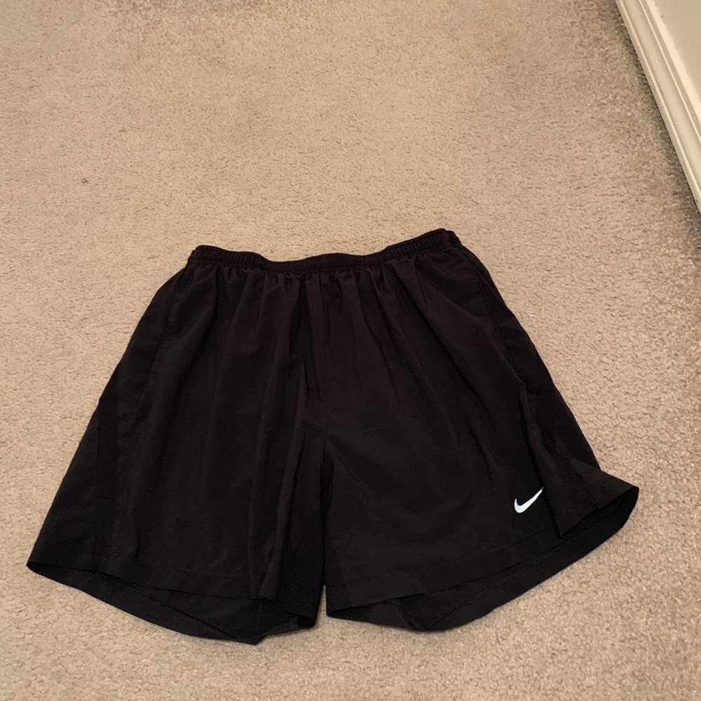 Black medium length Nike shorts
